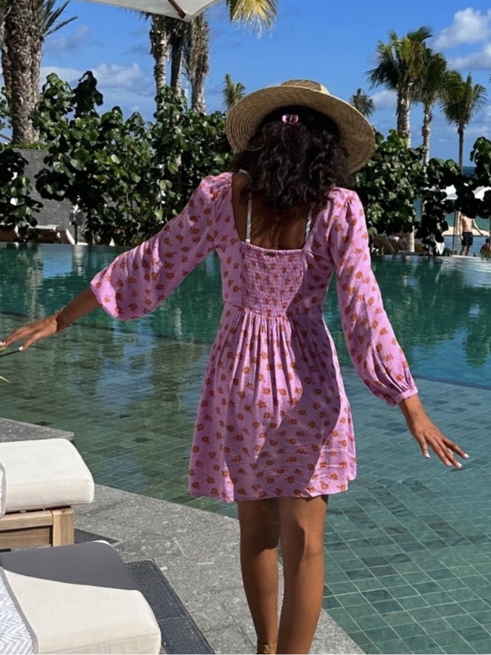 Billabong 💕 Lilac Floral Sweetheart Mini Dress